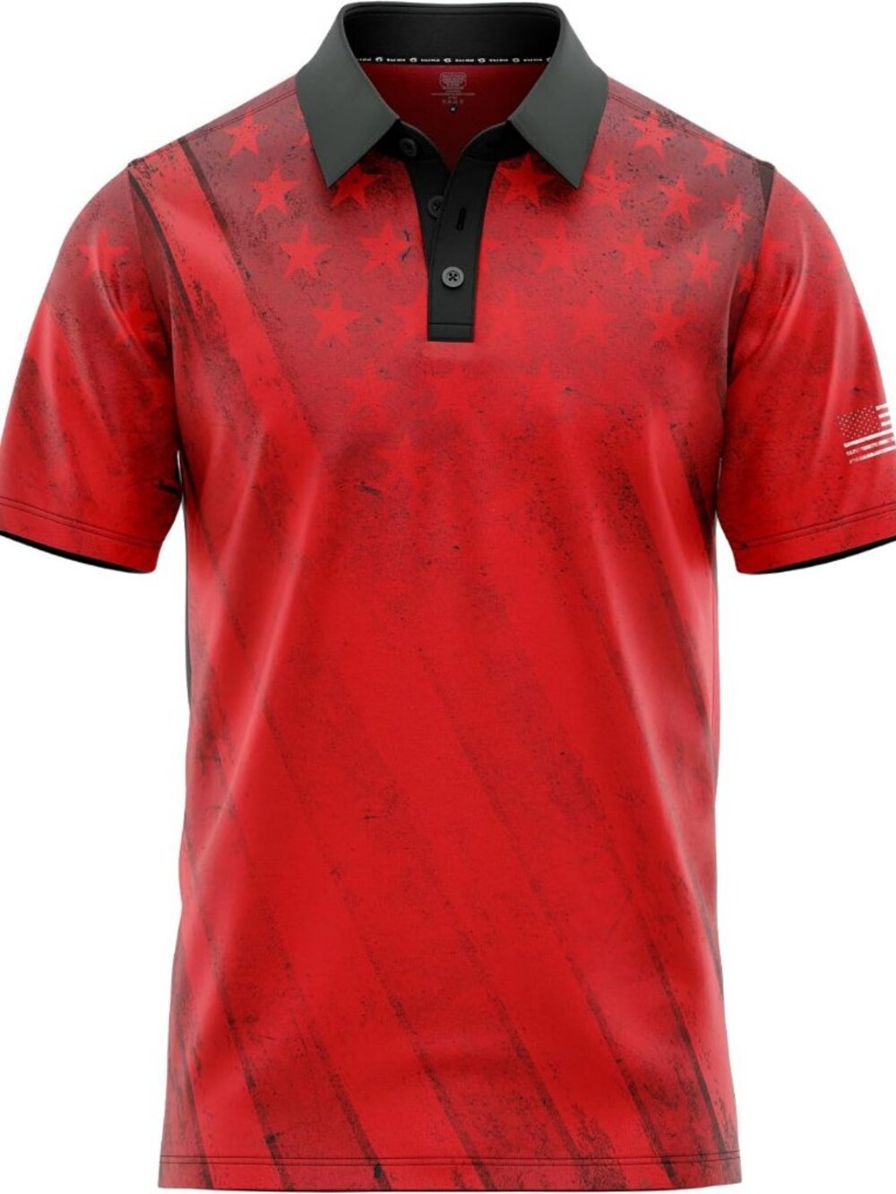 Men's Performance Short Sleeve Patriotic USA Golf Polo Shirt - Stylish